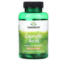 Swanson, Caprylic Acid, 600 mg, 60 Softgels