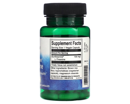Swanson, Suntheanine L-Theanine, 100 mg, 60 Veggie Capsules Swanson, Suntheanine L-Theanine, 100 mg, 60 Veggie Capsules