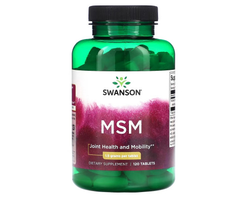 Swanson, MSM, 1.5 g, 120 Tablets Swanson, MSM, 1.5 g, 120 Tablets