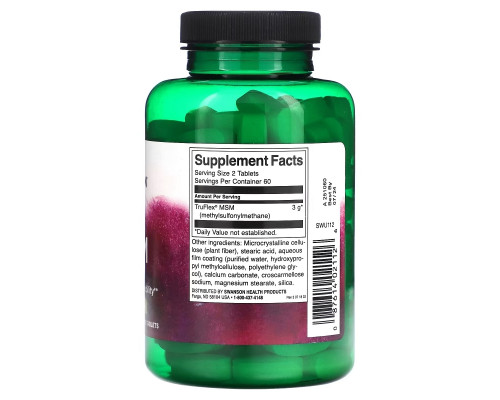 Swanson, MSM, 1.5 g, 120 Tablets Swanson, MSM, 1.5 g, 120 Tablets