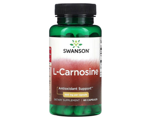 Swanson, L-Carnosine , 500 mg, 60 Capsules Swanson, L-Carnosine , 500 mg, 60 Capsules