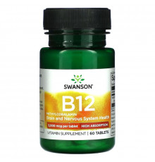 Swanson, B12, 5,000 mcg, 60 Tablets