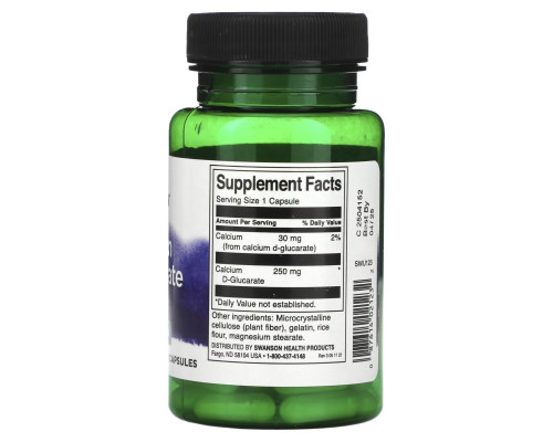 Swanson, Calcium D-Glucarate, Detox, 2-In-1 Formula, 60 Capsules Swanson, Calcium D-Glucarate, Detox, 2-In-1 Formula, 60 Capsules