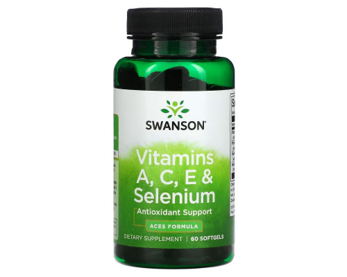 Swanson, Vitamin A, C, E & Selenium, 60 Softgels Swanson, Vitamin A, C, E & Selenium, 60 Softgels