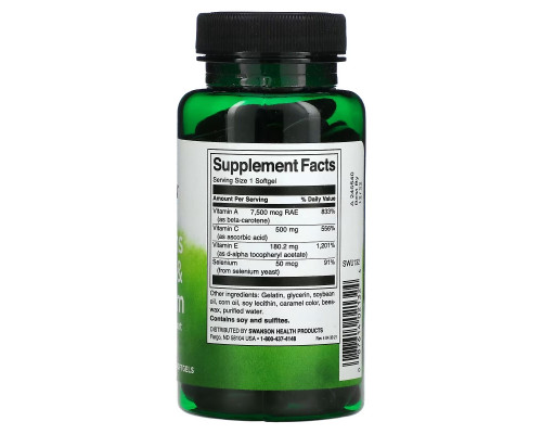 Swanson, Vitamin A, C, E & Selenium, 60 Softgels Swanson, Vitamin A, C, E & Selenium, 60 Softgels