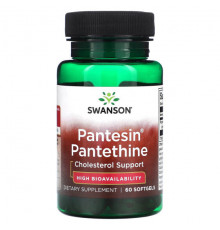 Витамины группы B Swanson, Pantesin Pantethine, 60 мягких таблеток