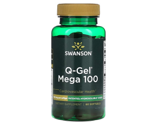 Swanson, Q-Gel Mega 100, 100 mg, 60 Softgels Swanson, Q-Gel Mega 100, 100 mg, 60 Softgels