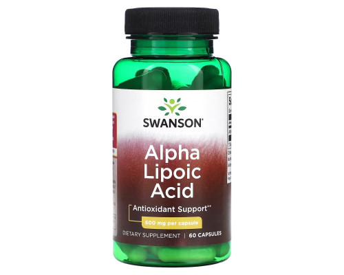 Swanson, Alpha Lipoic Acid, 600 mg, 60 Capsules Swanson, Alpha Lipoic Acid, 600 mg, 60 Capsules