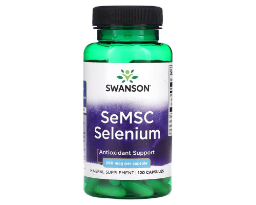 Swanson, SeMSC Selenium, 200 mcg, 120 Capsules Swanson, SeMSC Selenium, 200 mcg, 120 Capsules