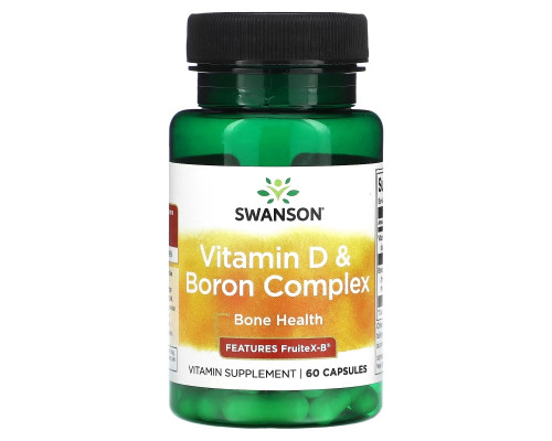 Swanson, Vitamin D & Boron Complex, 60 Capsules