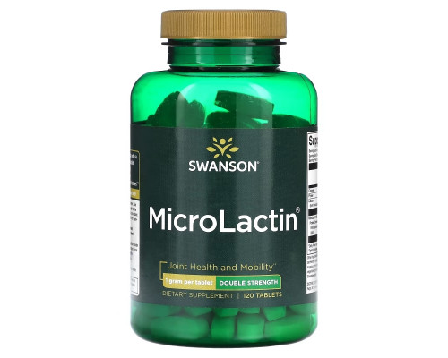 Swanson, MicroLactin, двойная сила действия, 1 г, 120 таблеток