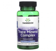 Минералы и микроэлементы Swanson, ConcenTrace Trace Mineral Complex, 60 растительных капсул