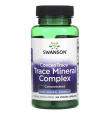 Минералы и микроэлементы Swanson, ConcenTrace Trace Mineral Complex, 60 растительных капсул