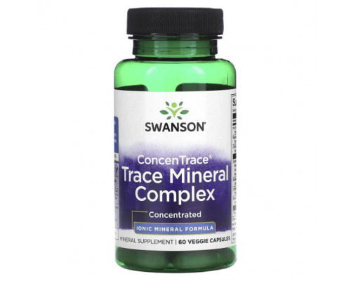 Минералы и микроэлементы Swanson, ConcenTrace Trace Mineral Complex, 60 растительных капсул Минералы и микроэлементы Swanson, ConcenTrace Trace Mineral Complex, 60 растительных капсул