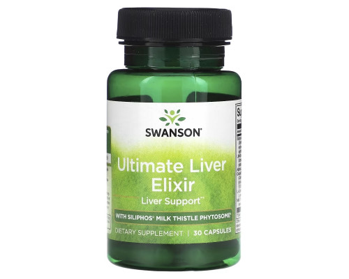 Swanson, Ultimate Liver Elixir with Siliphos Milk Thistle Phytosome, 30 Capsules Swanson, Ultimate Liver Elixir with Siliphos Milk Thistle Phytosome, 30 Capsules