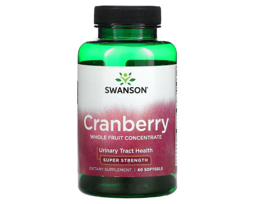 Swanson, Cranberry, Whole Fruit Concentrate, Super Strength, 60 Softgels Swanson, Cranberry, Whole Fruit Concentrate, Super Strength, 60 Softgels