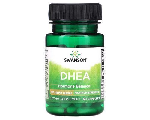 Swanson, DHEA, 100 mg, 60 Capsules Swanson, DHEA, 100 mg, 60 Capsules