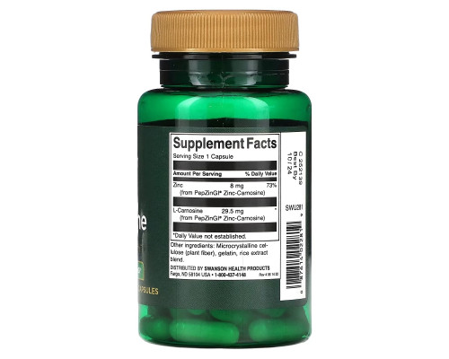 Swanson, Zinc Carnosine, 60 Capsules Swanson, Zinc Carnosine, 60 Capsules
