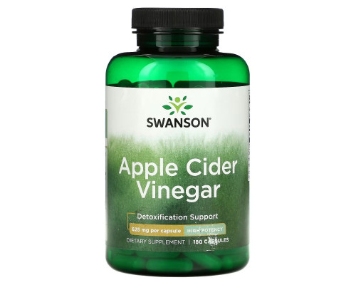Swanson, Apple Cider Vinegar, 625 mg, 180 Capsules Swanson, Apple Cider Vinegar, 625 mg, 180 Capsules