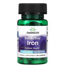 Железо Swanson, SunActive, железо, 15 мг, 90 капсул