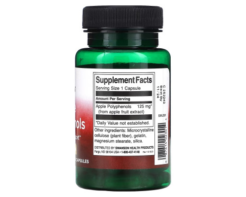 Swanson, Apple Polyphenols, 125 mg, 60 Capsules