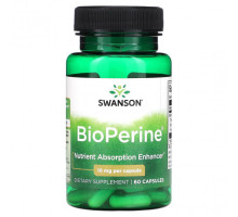 Травы и натуральные средства Swanson, BioPerine, 10 мг, 60 капсул