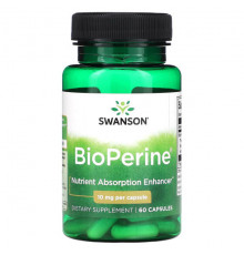 Травы и натуральные средства Swanson, BioPerine, 10 мг, 60 капсул