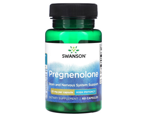 Swanson, Прегненолон, 25 мг, 60 капсул Swanson, Прегненолон, 25 мг, 60 капсул