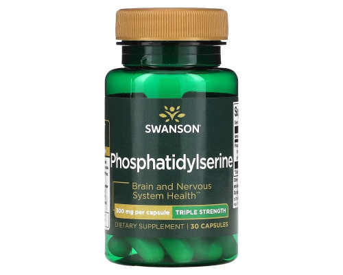Swanson, Phosphatidylserine, 300 mg, 30 Capsules Swanson, Phosphatidylserine, 300 mg, 30 Capsules