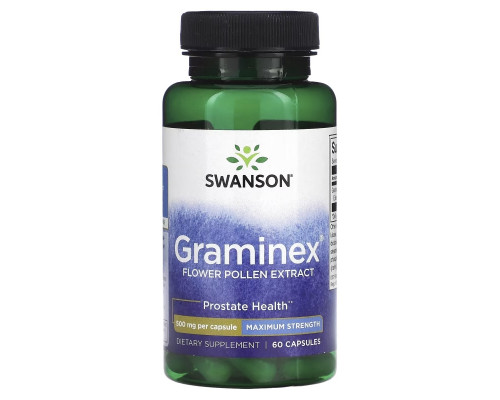 Swanson, Graminex Flower Pollen Extract, Maximum Strength, 500 mg, 60 Capsules Swanson, Graminex Flower Pollen Extract, Maximum Strength, 500 mg, 60 Capsules