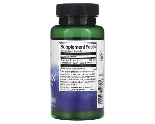 Swanson, Graminex Flower Pollen Extract, Maximum Strength, 500 mg, 60 Capsules Swanson, Graminex Flower Pollen Extract, Maximum Strength, 500 mg, 60 Capsules