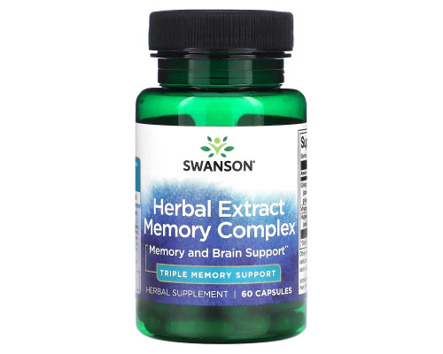 Swanson, Herbal Extract Memory Complex, 60 Capsules Swanson, Herbal Extract Memory Complex, 60 Capsules