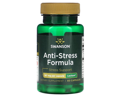 Swanson, Anti-Stress Formula, 167 mg, 60 Capsules Swanson, Anti-Stress Formula, 167 mg, 60 Capsules