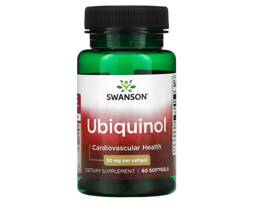Swanson, Ubiquinol, 50 mg, 60 Softgels Swanson, Ubiquinol, 50 mg, 60 Softgels