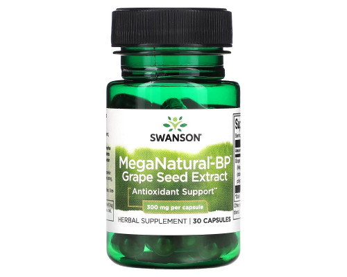 Swanson, MegaNatural-BP Grape Seed Extract, 300 mg, 30 Capsules Swanson, MegaNatural-BP Grape Seed Extract, 300 mg, 30 Capsules