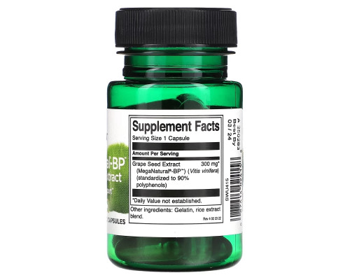 Swanson, MegaNatural-BP Grape Seed Extract, 300 mg, 30 Capsules Swanson, MegaNatural-BP Grape Seed Extract, 300 mg, 30 Capsules