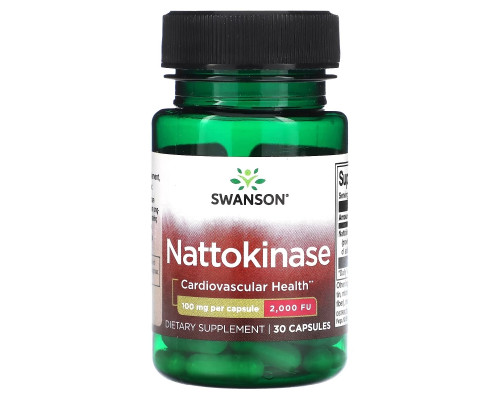 Swanson, Nattokinase, 100 mg , 30 Capsules Swanson, Nattokinase, 100 mg , 30 Capsules
