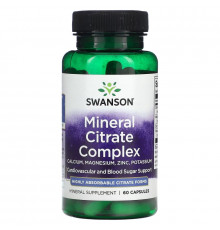 Swanson, Mineral Citrate Complex, 60 Capsules