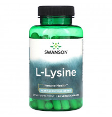 Swanson, L-Lysine, 90 Veggie Capsules