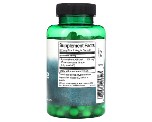 Swanson, L-Lysine, 90 Veggie Capsules Swanson, L-Lysine, 90 Veggie Capsules