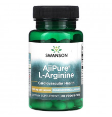 Swanson, AjiPure L-Arginine, 500 mg, 60 Veggie Caps