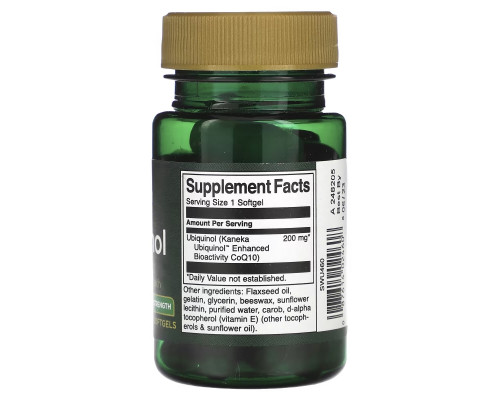Swanson, Ubiquinol, Maximum Strength, 200 mg, 30 Softgels Swanson, Ubiquinol, Maximum Strength, 200 mg, 30 Softgels