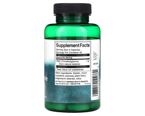 Swanson, TMG Trimethylglycine, 500 mg, 90 Capsules Swanson, TMG Trimethylglycine, 500 mg, 90 Capsules