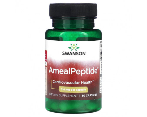 Аминокислоты Swanson, AmealPeptide, 3,4 мг, 30 капсул Аминокислоты Swanson, AmealPeptide, 3,4 мг, 30 капсул