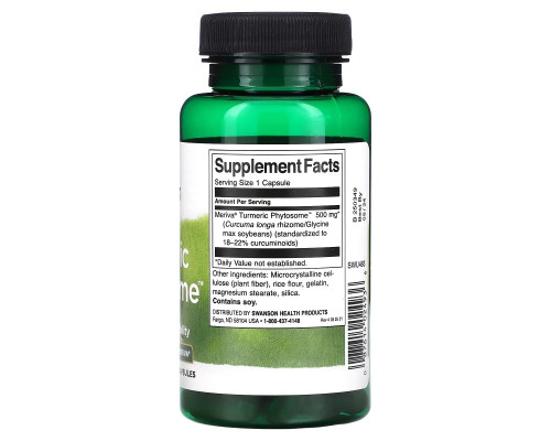 Swanson, Turmeric Phytosome with Meriva, 500 mg, 60 Capsules Swanson, Turmeric Phytosome with Meriva, 500 mg, 60 Capsules