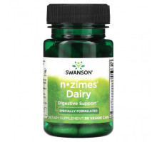 Для пищеварительной системы Swanson, N Zimes Dairy, 90 вегетарианских капсул
