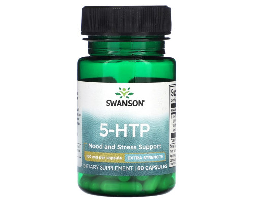 Swanson, 5-HTP, Extra Strength, 100 mg, 60 Capsules Swanson, 5-HTP, Extra Strength, 100 mg, 60 Capsules
