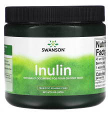 Клетчатка Swanson, Инулин, пребиотическая растворимая клетчатка, 227 г (8 унций)