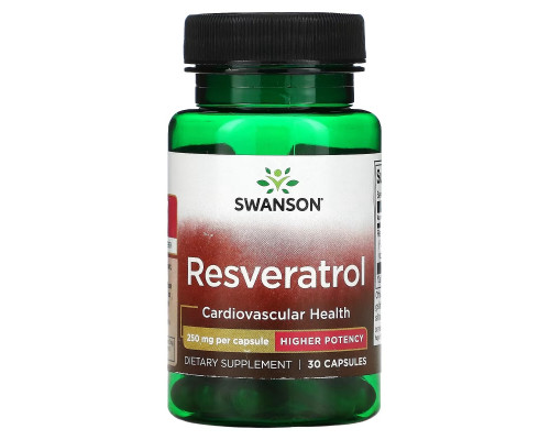 Swanson, Resveratrol, High Potency, 250 mg, 30 Capsules Swanson, Resveratrol, High Potency, 250 mg, 30 Capsules