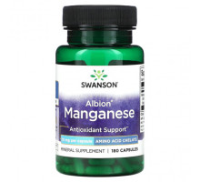 Минералы и микроэлементы Swanson, Albion марганец, 10 мг, 180 капсул